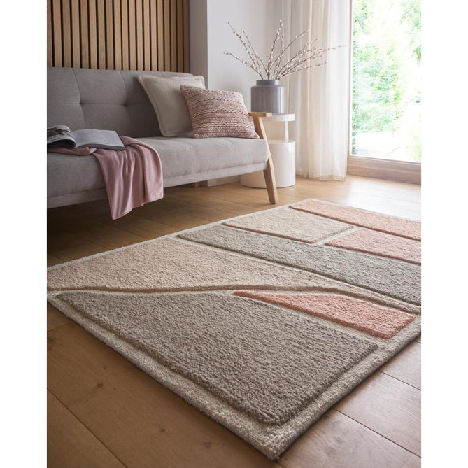 Strata Pink/Grey/Beige/Ivory Rug-Origins-Rug Love - The Most Loved Rug Store
