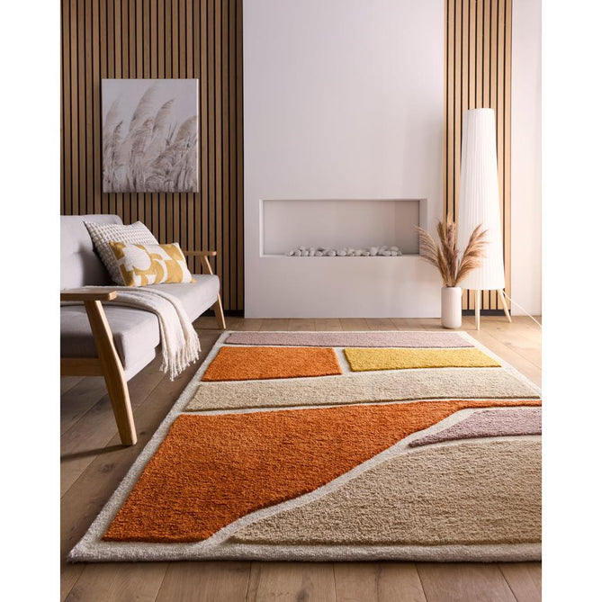 Strata Terracotta/Ochre/Taupe/Beige/Ivory Rug-Origins-Rug Love - The Most Loved Rug Store