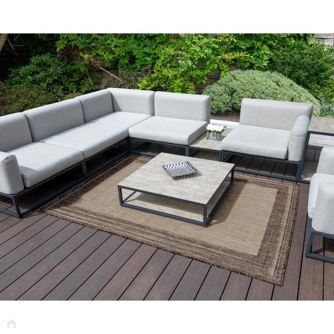 Sumac SUM102 Modern Plain Border Durable Stain-Resistant Weatherproof Flatweave In-Outdoor Beige/Brown Rug-Concept Looms-Rug Love - The Most Loved Rug Store