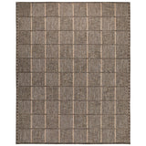 Sumac SUM104 Modern Geometric Check Grid Durable Stain-Resistant Weatherproof Flatweave In-Outdoor Mocha Rug