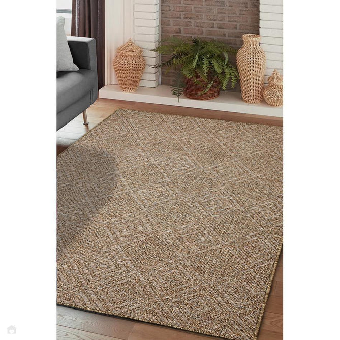 Summer Diamonds In-Outdoor Flatweave Latte Rug-Melrose-Rug Love - The Most Loved Rug Store