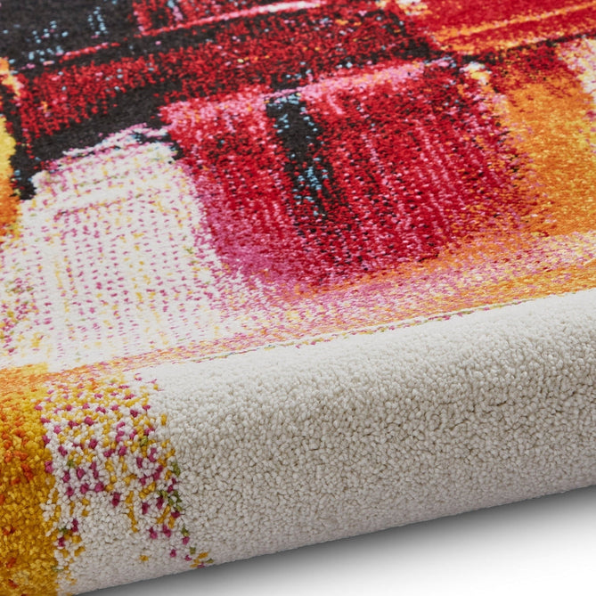 Sunrise 20752 Modern Abstract Brush Strokes Carved Textured Soft Durable Easy-Care Polypropylene Short-Pile Multicolour Rug-Think Rugs-Rug Love - The Most Loved Rug Store