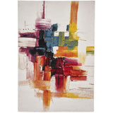 Sunrise 20752 Modern Abstract Brush Strokes Hand Carved Textured Multicolour Rug