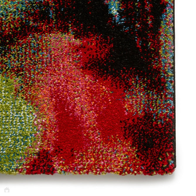Sunrise 20754 Modern Abstract Dawns Embrace Carved Textured Soft Durable Easy-Care Polypropylene Short-Pile Multicolour/Green/Red/Yellow/Orange/Blue Rug-Think Rugs-Rug Love - The Most Loved Rug Store