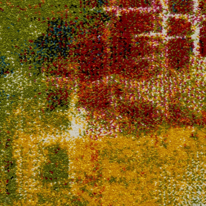 Sunrise 20754 Modern Abstract Dawns Embrace Carved Textured Soft Durable Easy-Care Polypropylene Short-Pile Multicolour/Green/Red/Yellow/Orange/Blue Rug-Think Rugs-Rug Love - The Most Loved Rug Store
