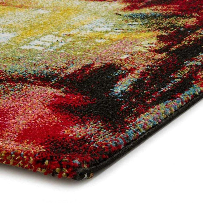 Sunrise 20754 Modern Abstract Dawns Embrace Carved Textured Soft Durable Easy-Care Polypropylene Short-Pile Multicolour/Green/Red/Yellow/Orange/Blue Rug-Think Rugs-Rug Love - The Most Loved Rug Store
