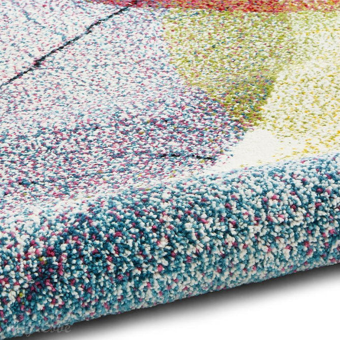 Sunrise 22368 Modern Abstract Floral Verdant Carved Textured Soft Durable Easy-Care Polypropylene Short-Pile Multicolour Rug-Think Rugs-Rug Love - The Most Loved Rug Store