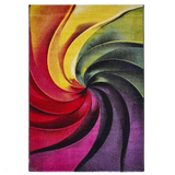 Sunrise Y498A Modern Abstract Vortex Hand Carved Textured Multicolour Rug
