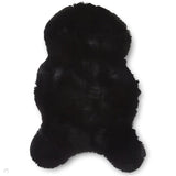 Super Teddy Super Soft Plush Hi Pile Silky Faux Fur Polyester Shaggy Sheepskin Black Rug