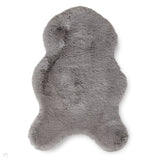 Super Teddy Super Soft Plush Hi Pile Silky Faux Fur Polyester Shaggy Sheepskin Grey Rug