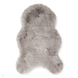 Super Teddy Super Soft Plush Hi Pile Silky Faux Fur Polyester Shaggy Sheepskin Silver Rug