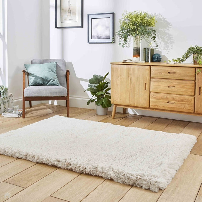Super Teddy Super Soft Plush Hi Pile Silky Faux Fur Shaggy Beige Rug-Think Rugs-Rug Love - The Most Loved Rug Store