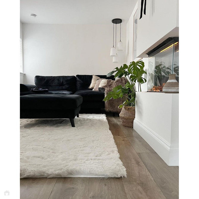 Super Teddy Super Soft Plush Hi Pile Silky Faux Fur Shaggy Beige Rug-Think Rugs-Rug Love - The Most Loved Rug Store