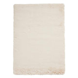 Super Teddy Super Soft Plush Hi Pile Silky Faux Fur Shaggy Beige Rug