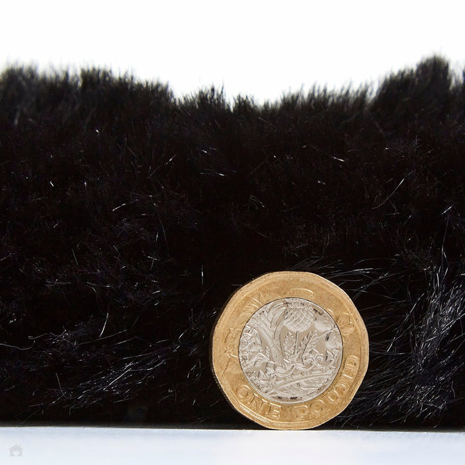 Super Teddy Super Soft Plush Hi Pile Silky Faux Fur Shaggy Black Rug-Think Rugs-Rug Love - The Most Loved Rug Store