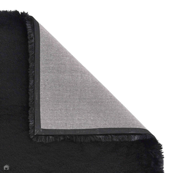 Super Teddy Super Soft Plush Hi Pile Silky Faux Fur Shaggy Black Rug-Think Rugs-Rug Love - The Most Loved Rug Store