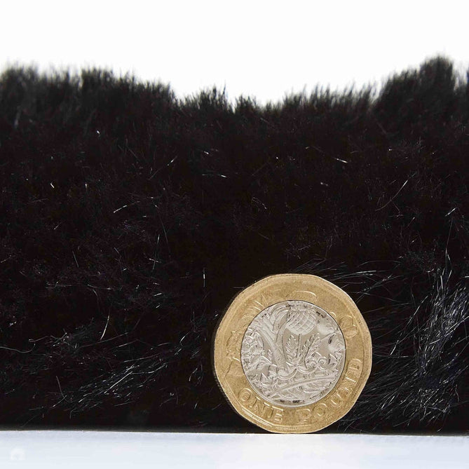 Super Teddy Super Soft Plush Hi Pile Silky Faux Fur Shaggy Black Rug-Think Rugs-Rug Love - The Most Loved Rug Store