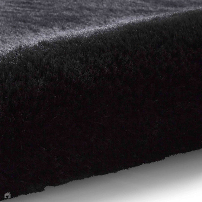 Super Teddy Super Soft Plush Hi Pile Silky Faux Fur Shaggy Black Rug-Think Rugs-Rug Love - The Most Loved Rug Store