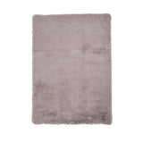 Super Teddy Super Soft Plush Hi Pile Silky Faux Fur Shaggy Grey Rug