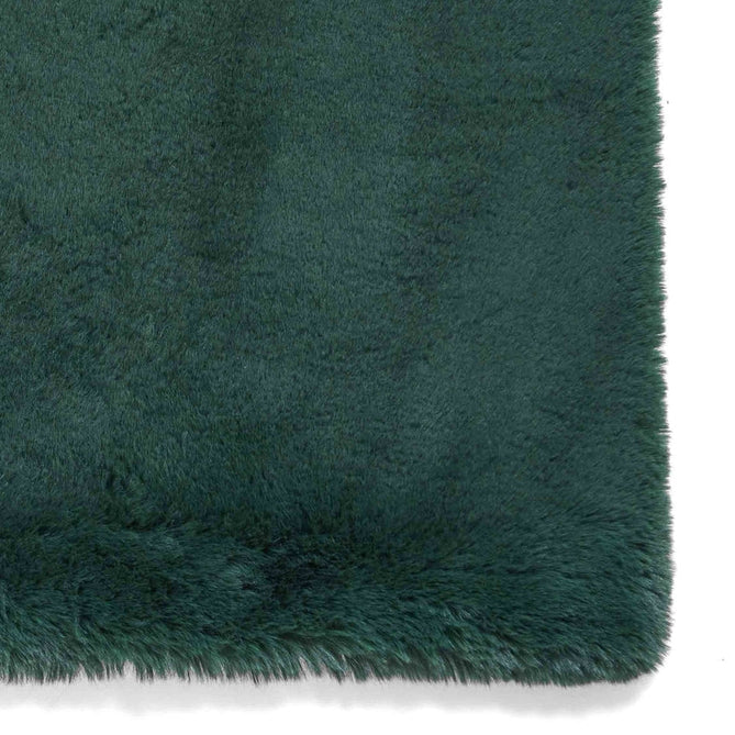Super Teddy Super Soft Plush Hi Pile Silky Faux Fur Shaggy Jewel Green Rug-Think Rugs-Rug Love - The Most Loved Rug Store