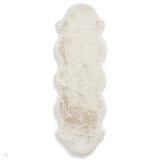 Super Teddy Super Soft Plush Hi Pile Silky Faux Fur Shaggy Sheepskin Ivory Double/Runner