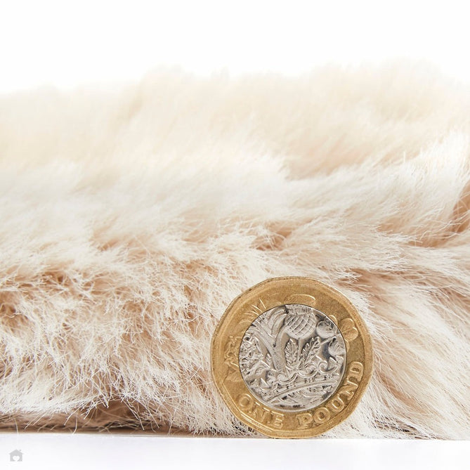 Super Teddy Super Soft Plush Hi Pile Silky Faux Fur Shaggy Warm Beige Rug-Think Rugs-Rug Love - The Most Loved Rug Store