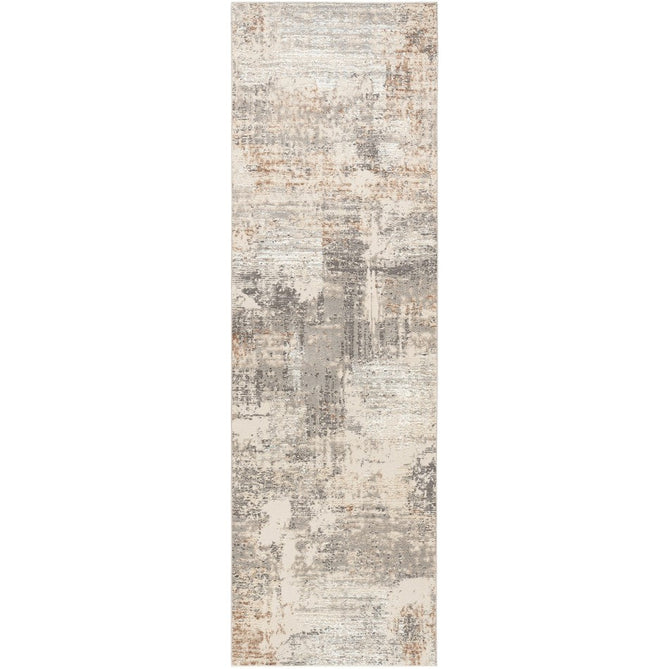 Sustainable Trends SUT04 Modern Abstract Distressed Hi Low Textured Soft Recycled Polyester Low Profile Durable Short Pile Beige/Grey/Cream/Rust Rug-Nourison-Rug Love - The Most Loved Rug Store