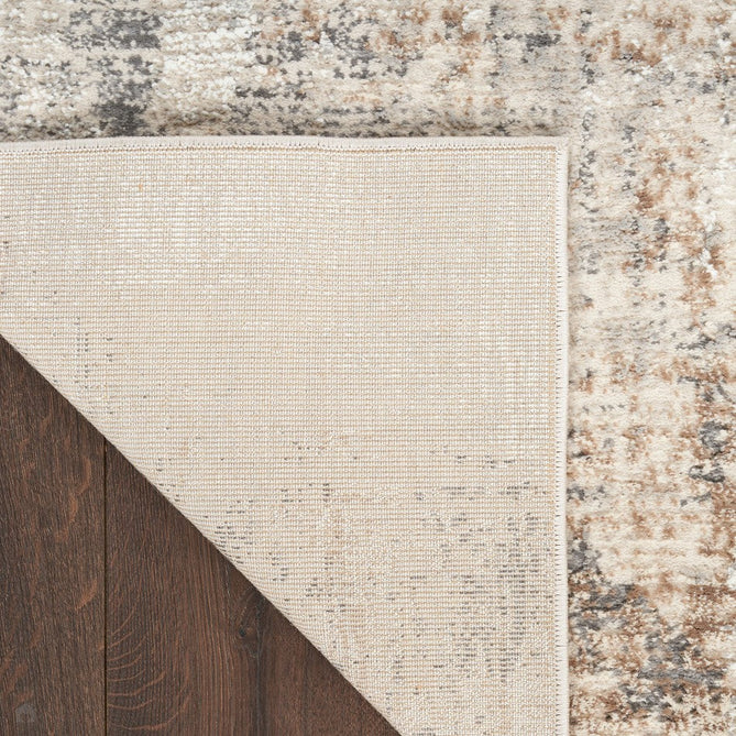 Sustainable Trends SUT04 Modern Abstract Distressed Hi Low Textured Soft Recycled Polyester Low Profile Durable Short Pile Beige/Grey/Cream/Rust Rug-Nourison-Rug Love - The Most Loved Rug Store