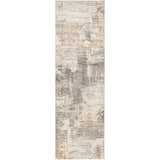 Sustainable Trends SUT04 Modern Abstract Distressed Hi Low Textured Soft Recycled Polyester Low Profile Durable Short Pile Beige/Grey/Cream/Rust Runner