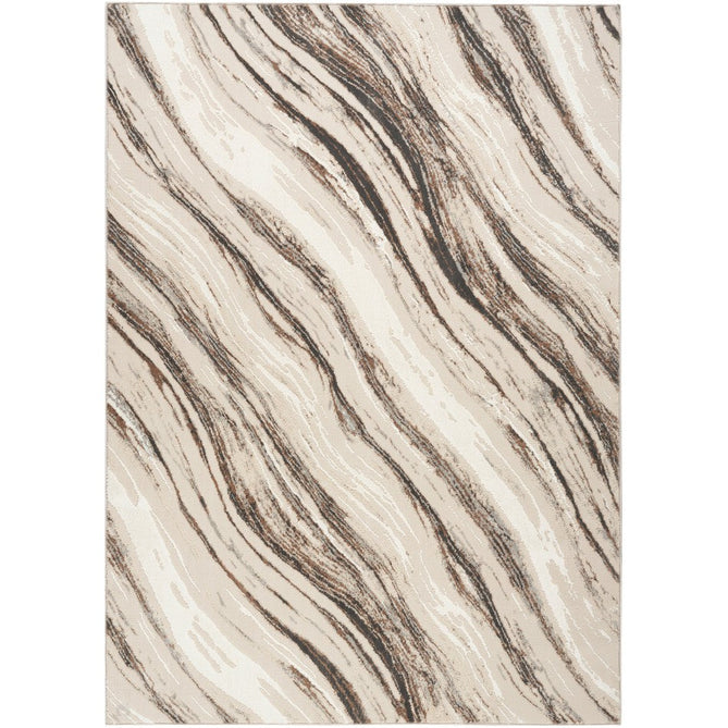 Sustainable Trends SUT05 Modern Abstract Marble Wave Hi Low Textured Soft Recycled Polyester Low Profile Durable Short Pile Beige/Grey/Cream/Taupe Rug-Nourison-Rug Love - The Most Loved Rug Store