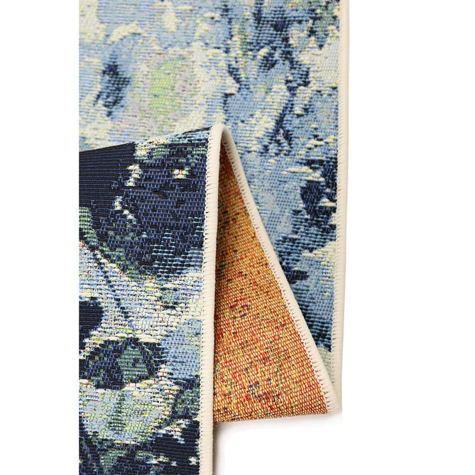 Tropicana Watercolour In-Outdoor Flatweave Blue Rug-Melrose-Rug Love - The Most Loved Rug Store