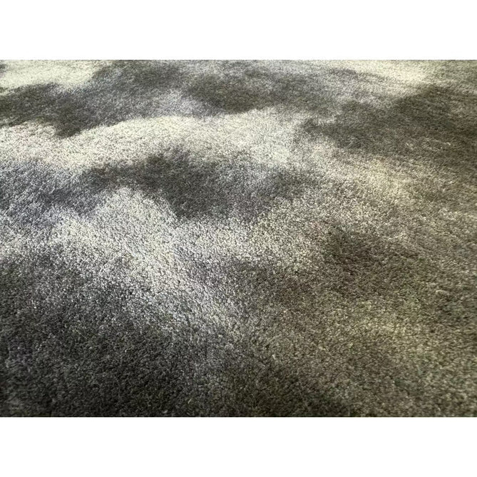 Tate Modern Plain Geometric Tonal Texture Metallic Shimmer Hand-Carved High-Density Wool&Viscose Charcoal Grey Rug-Asiatic Carpets-Rug Love - The Most Loved Rug Store