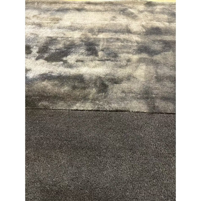 Tate Modern Plain Geometric Tonal Texture Metallic Shimmer Hand-Carved High-Density Wool&Viscose Charcoal Grey Rug-Asiatic Carpets-Rug Love - The Most Loved Rug Store