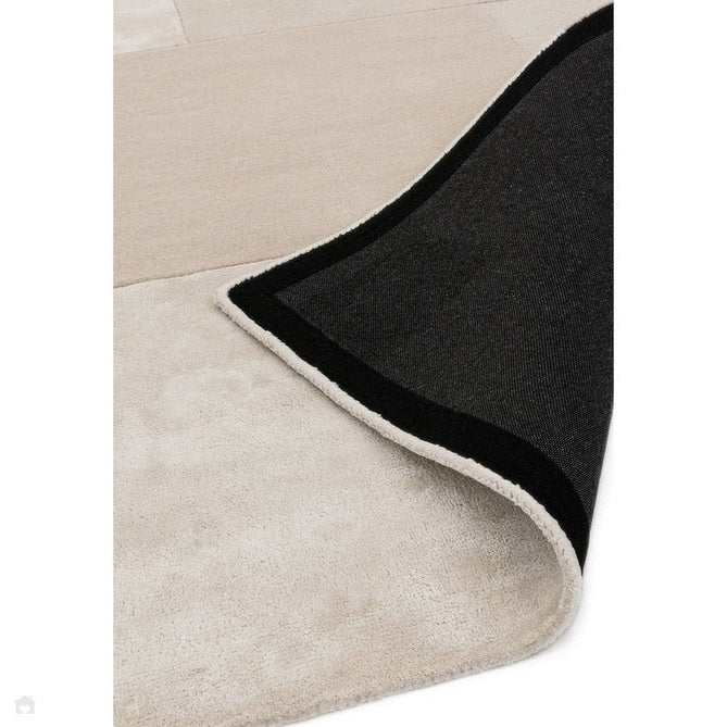 Tate Modern Plain Geometric Tonal Texture Metallic Shimmer Hand-Carved High-Density Wool&Viscose Ivory Rug-Asiatic Carpets-Rug Love - The Most Loved Rug Store