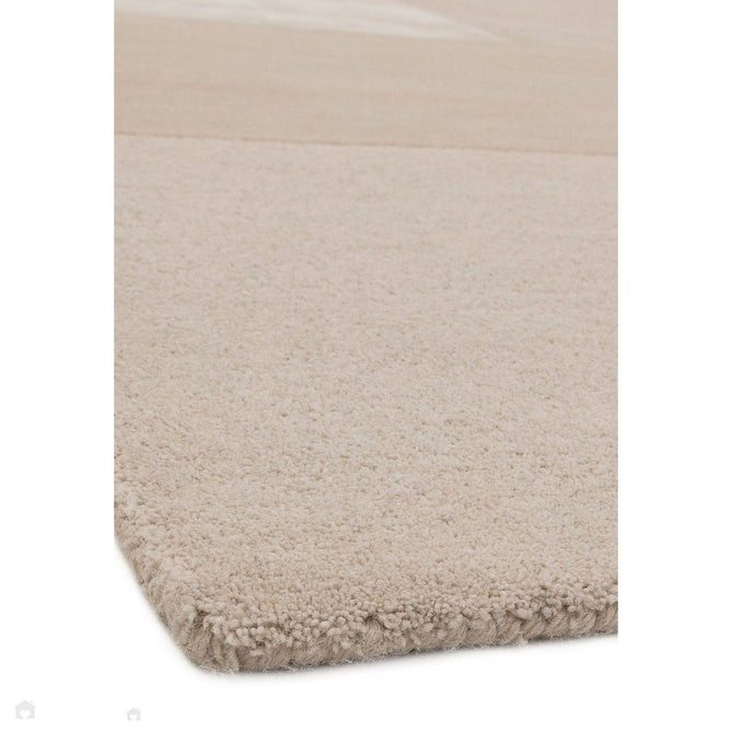 Tate Modern Plain Geometric Tonal Texture Metallic Shimmer Hand-Carved High-Density Wool&Viscose Ivory Rug-Asiatic Carpets-Rug Love - The Most Loved Rug Store