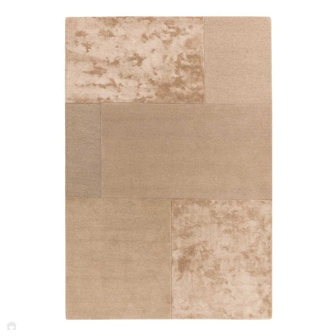 Tate Modern Plain Geometric Tonal Textures Hand-Carved High-Density Wool&Viscose Sand Rug-Asiatic Carpets-Rug Love - The Most Loved Rug Store