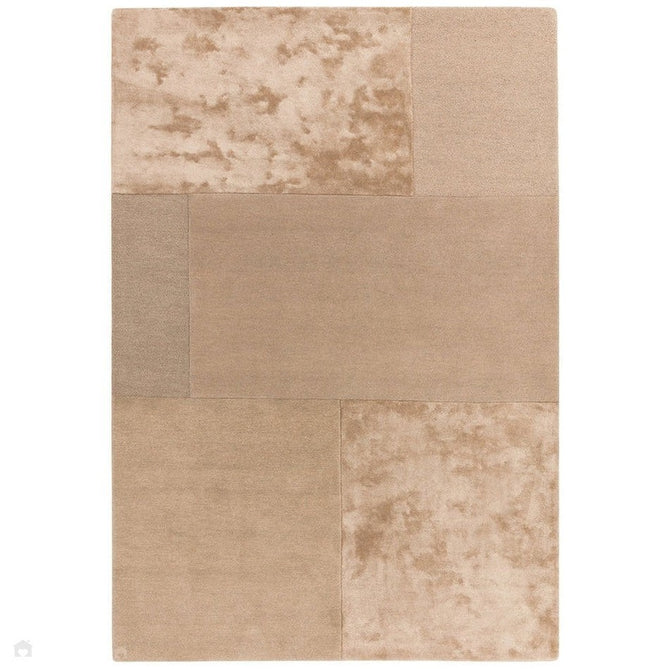 Tate Modern Plain Geometric Tonal Textures Hand-Carved High-Density Wool&Viscose Sand Rug-Asiatic Carpets-Rug Love - The Most Loved Rug Store