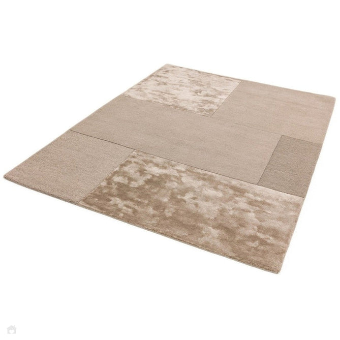Tate Modern Plain Geometric Tonal Textures Hand-Carved High-Density Wool&Viscose Sand Rug-Asiatic Carpets-Rug Love - The Most Loved Rug Store