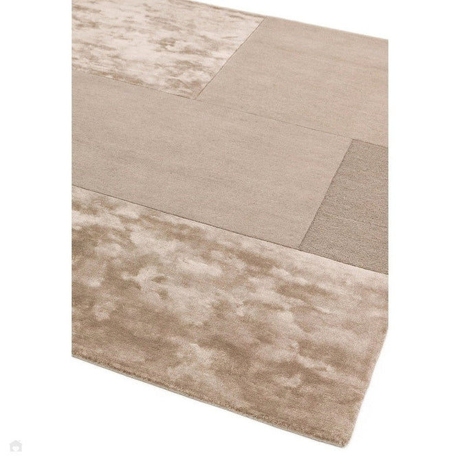 Tate Modern Plain Geometric Tonal Textures Hand-Carved High-Density Wool&Viscose Sand Rug-Asiatic Carpets-Rug Love - The Most Loved Rug Store