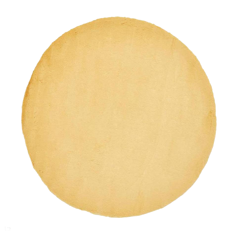 Teddy Super Soft Faux Fur Shaggy Yellow Round Rug Lowest Price £94