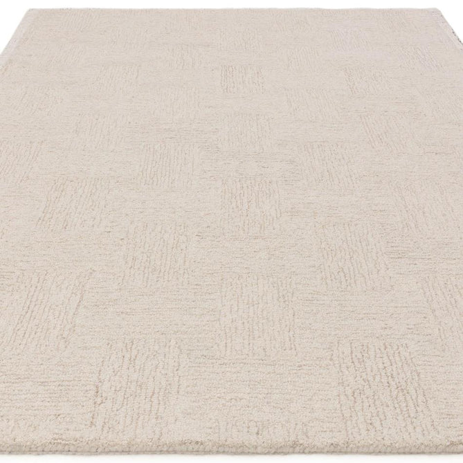 Theodore Modern Plain Subtle Cross-Hatch Hand-Woven Textured Wool Loop Pile White/Sand Rug-Asiatic Carpets-Rug Love - The Most Loved Rug Store