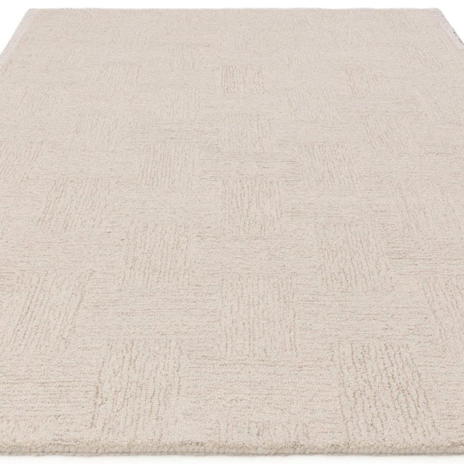 Theodore Modern Plain Subtle Cross-Hatch Hand-Woven Textured Wool Loop Pile White/Sand Rug-Asiatic Carpets-Rug Love - The Most Loved Rug Store