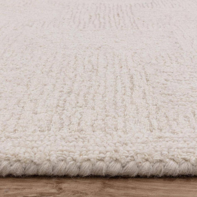 Theodore Modern Plain Subtle Cross-Hatch Hand-Woven Textured Wool Loop Pile White/Sand Rug-Asiatic Carpets-Rug Love - The Most Loved Rug Store
