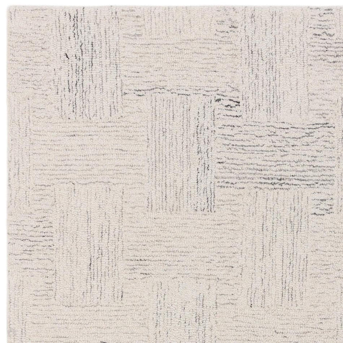 Theodore Modern Plain Subtle Cross-Hatch Hand-Woven Textured Wool Loop Pile White/Soft Black Rug-Asiatic Carpets-Rug Love - The Most Loved Rug Store