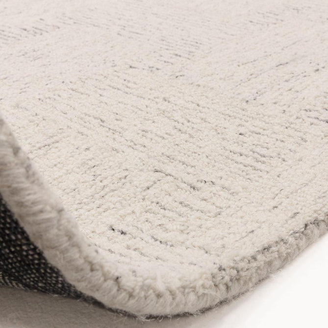 Theodore Modern Plain Subtle Cross-Hatch Hand-Woven Textured Wool Loop Pile White/Soft Black Rug-Asiatic Carpets-Rug Love - The Most Loved Rug Store