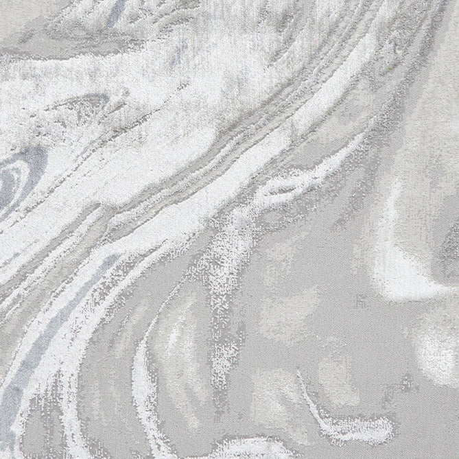Tidal TL841 Modern Abstract Distressed Metallic Shimmer Soft Smooth Textured Polyester Low Profile Short Pile Silver/Grey/Cream Rug-Think Rugs-Rug Love - The Most Loved Rug Store