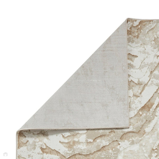 Tidal TL982 Modern Abstract Distressed Metallic Shimmer Soft Smooth Textured Polyester Low Profile Short Pile Beige/Cream/Earth Rug-Think Rugs-Rug Love - The Most Loved Rug Store