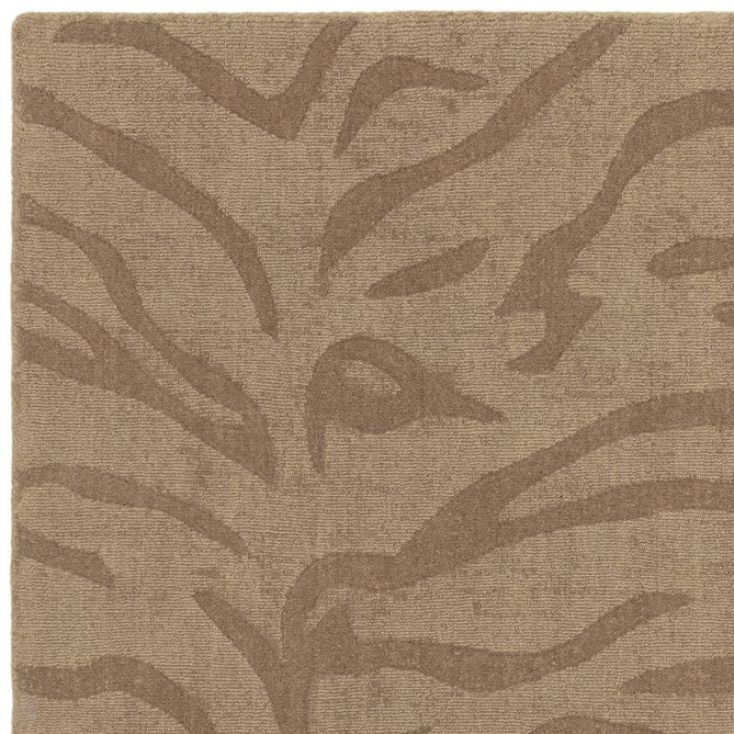 Tigra Modern Animal Inspired Textured Hand-Woven Carved Hi-Lo Ribbed Cut & Loop Wool Mocha Rug-Asiatic Carpets-Rug Love - The Most Loved Rug Store