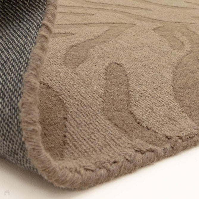 Tigra Modern Animal Inspired Textured Hand-Woven Carved Hi-Lo Ribbed Cut & Loop Wool Mocha Rug-Asiatic Carpets-Rug Love - The Most Loved Rug Store