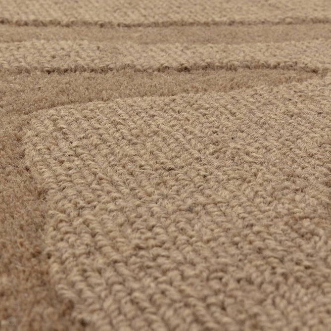 Tigra Modern Animal Inspired Textured Hand-Woven Carved Hi-Lo Ribbed Cut & Loop Wool Mocha Rug-Asiatic Carpets-Rug Love - The Most Loved Rug Store